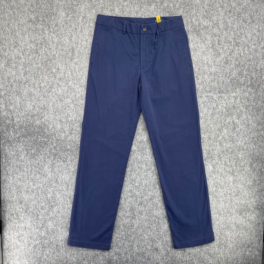 Polo Ralph Lauren Pants Boys 16 Navy Blue Chino Flat Front Dress Trousers